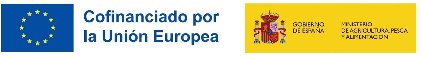Composición oficial PEPAC–MAPA y emblema de la Unión Europea con el lema Cofinanciado por la Unión Europea